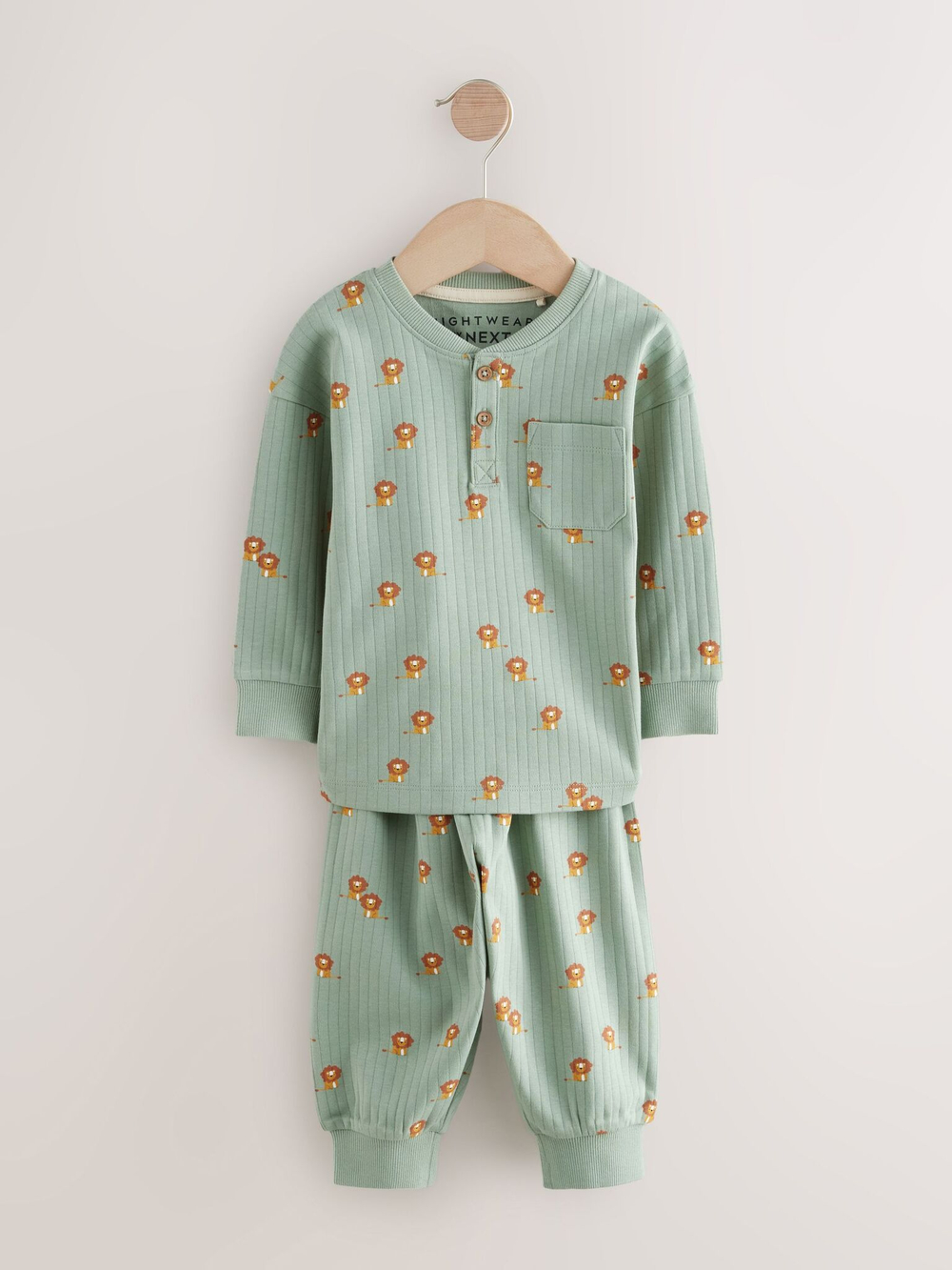 Пижама для мальчика Next AJ0-541, 3 шт., Голубой, Зеленый, Песочный