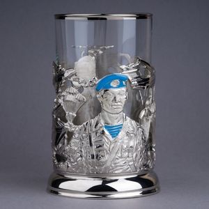 Подстаканники никелированные с эмалью