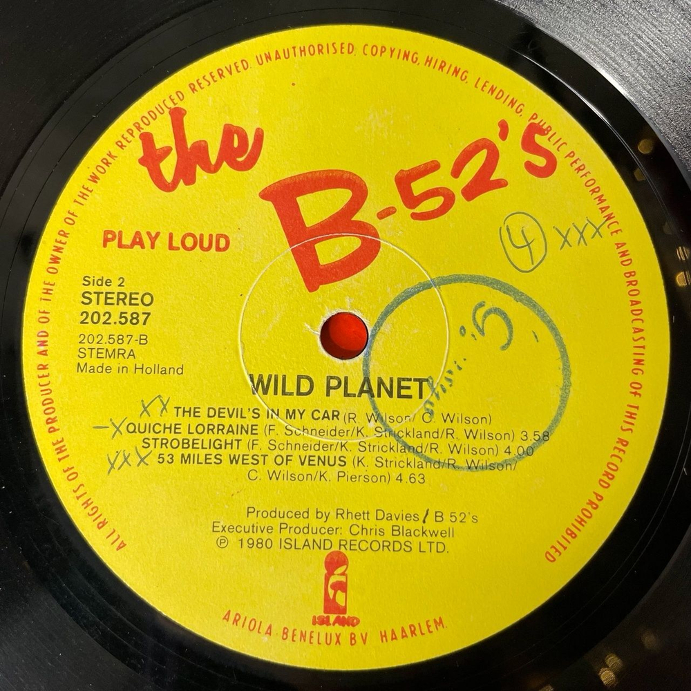 Винтажная виниловая пластинка LP The B 52 Wild Planet (Germany 1986)