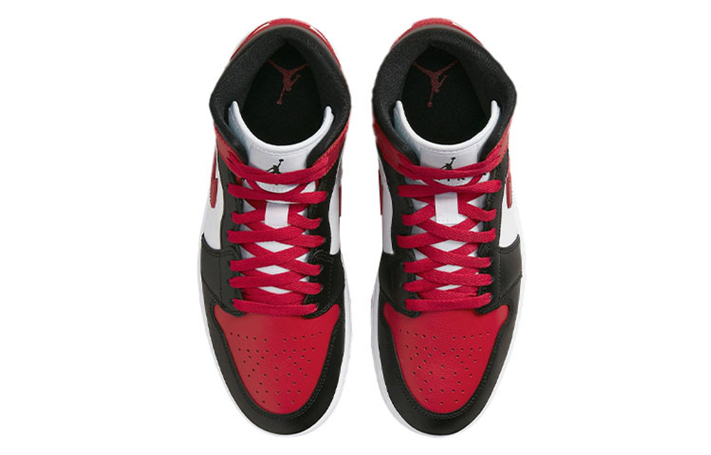 Кроссовки Jordan Air Jordan 1 Mid "Bred Toe" (Женская размерная сетка)