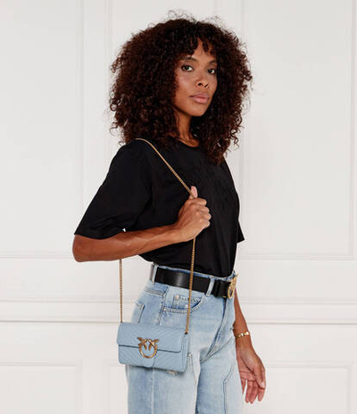 Кожаный кошелек LOVE ONE WALLET C Pinko - голубой(100062 A0GK)