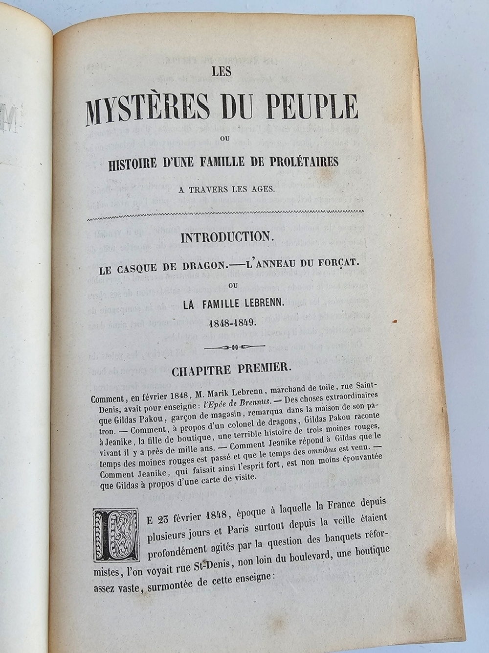 ""Mysteres du Peuple (Тайны народа)" в 4-х томах"   Eugene Sue (Эжен Сю)  1851 г.