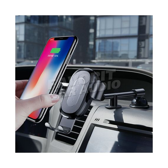 Держатель Baseus Gravity WXZT-01 бесп. зарядка