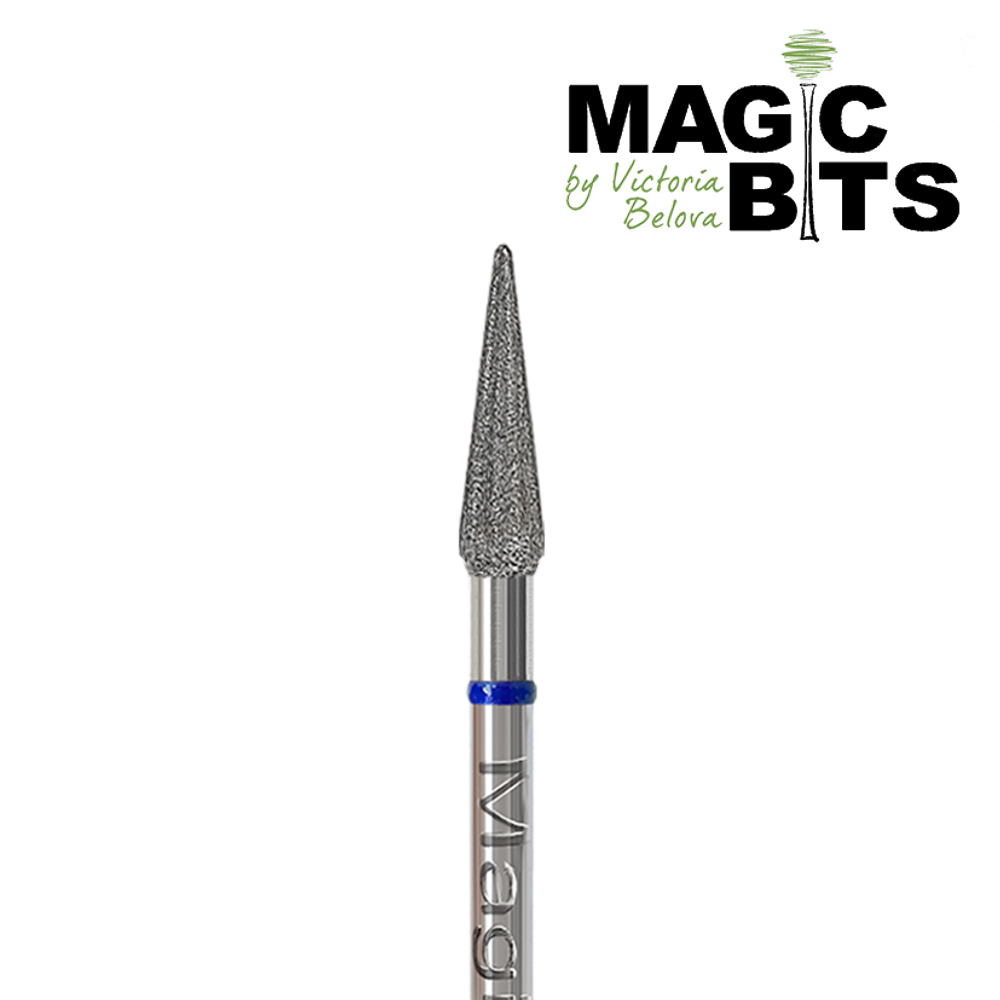 Magic Bits фреза капля маникюрная 30 синяя насечка