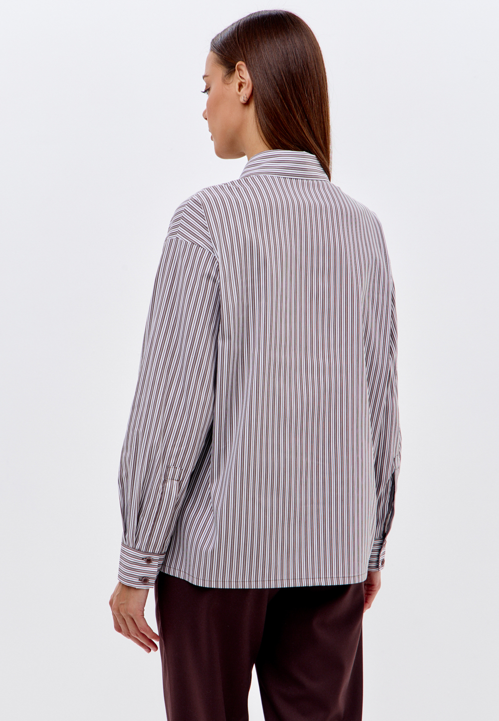 Рубашка с декоративным, откидным воротником