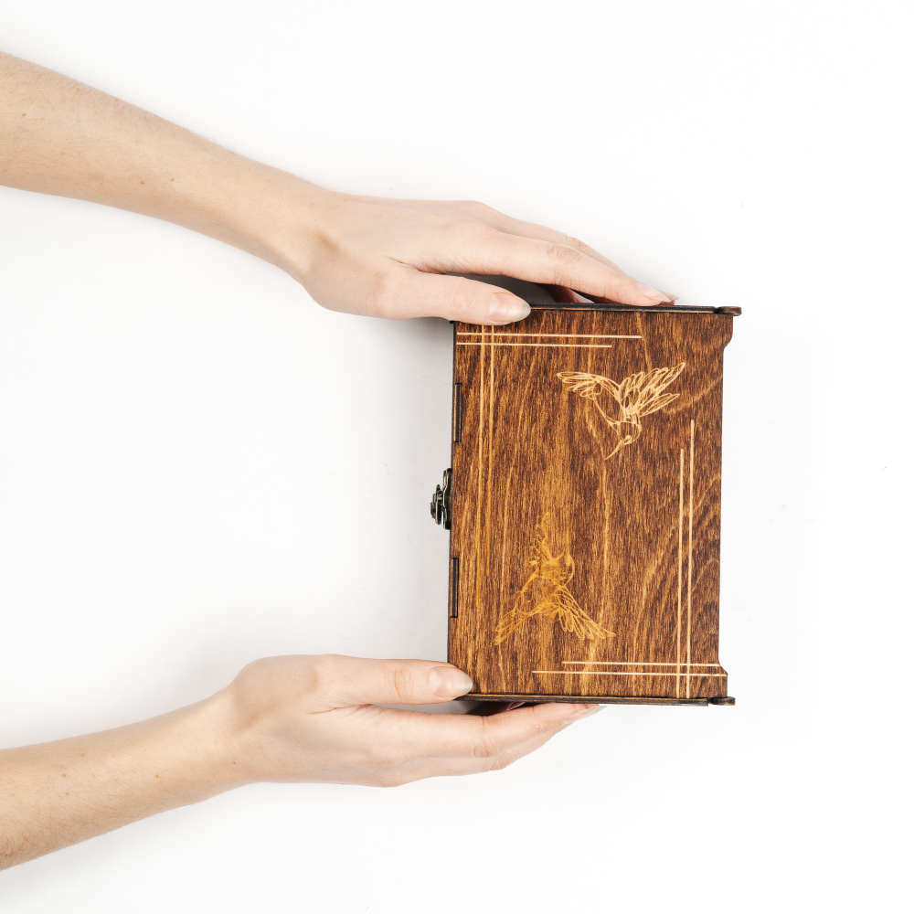 Подарочный деревянный короб для рюмок (стопок). PK41