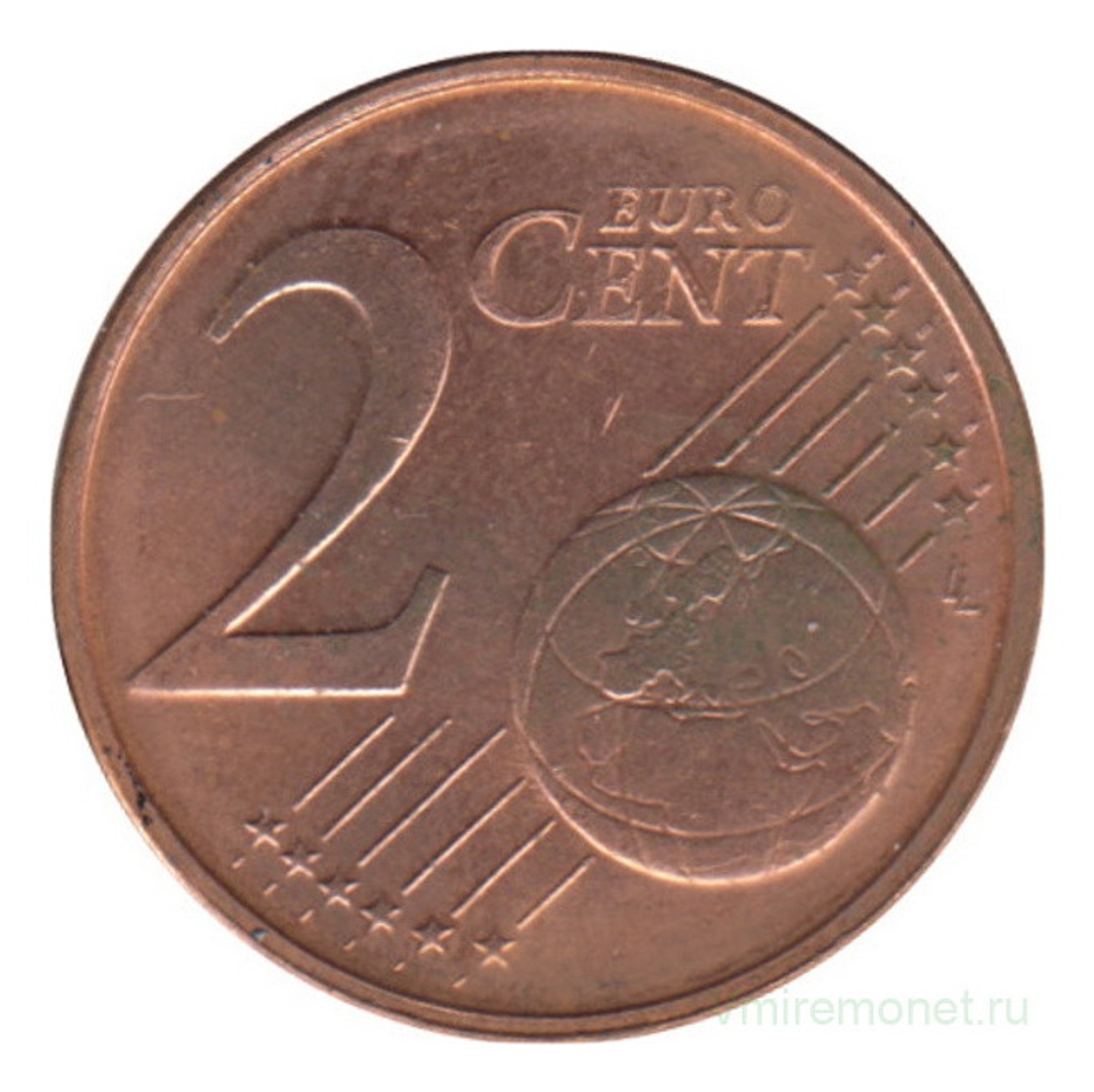 Монета 2 евроцента 2002 год Испания