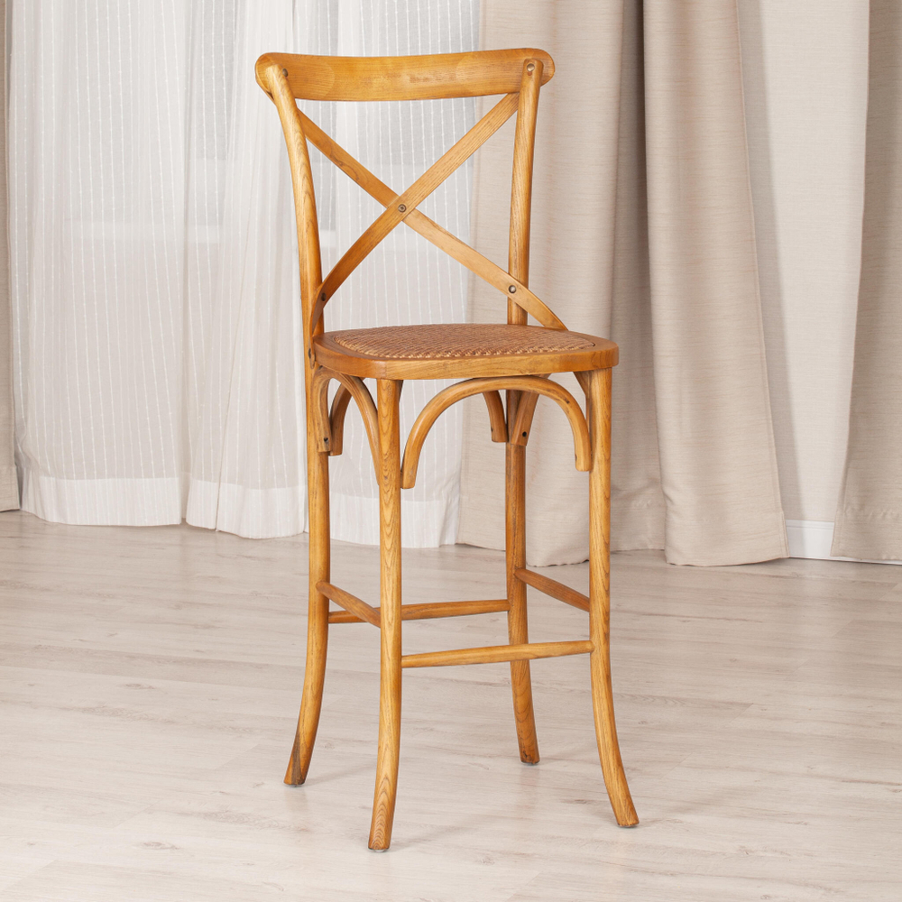 Стул CROSS BAR (mod.CE6002) дерево вяз, 49.5*52.5*117, Груша (№3)