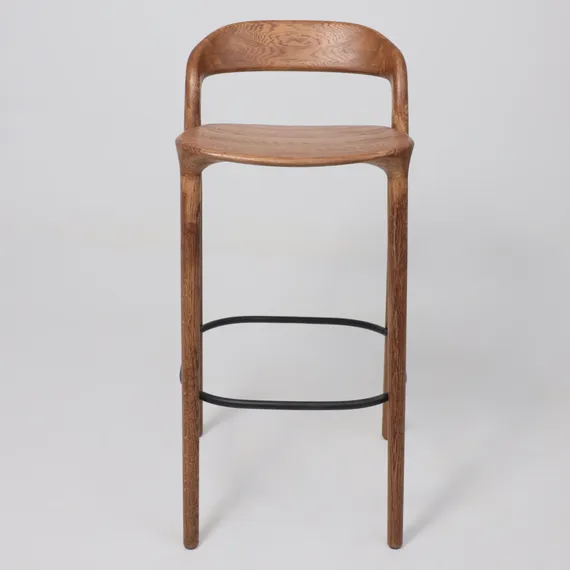 Барный стул Ofer из массива дуба темный