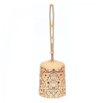 Комплект WC для туалета (ерш + стакан) "Элегант" круглый светлый с декором