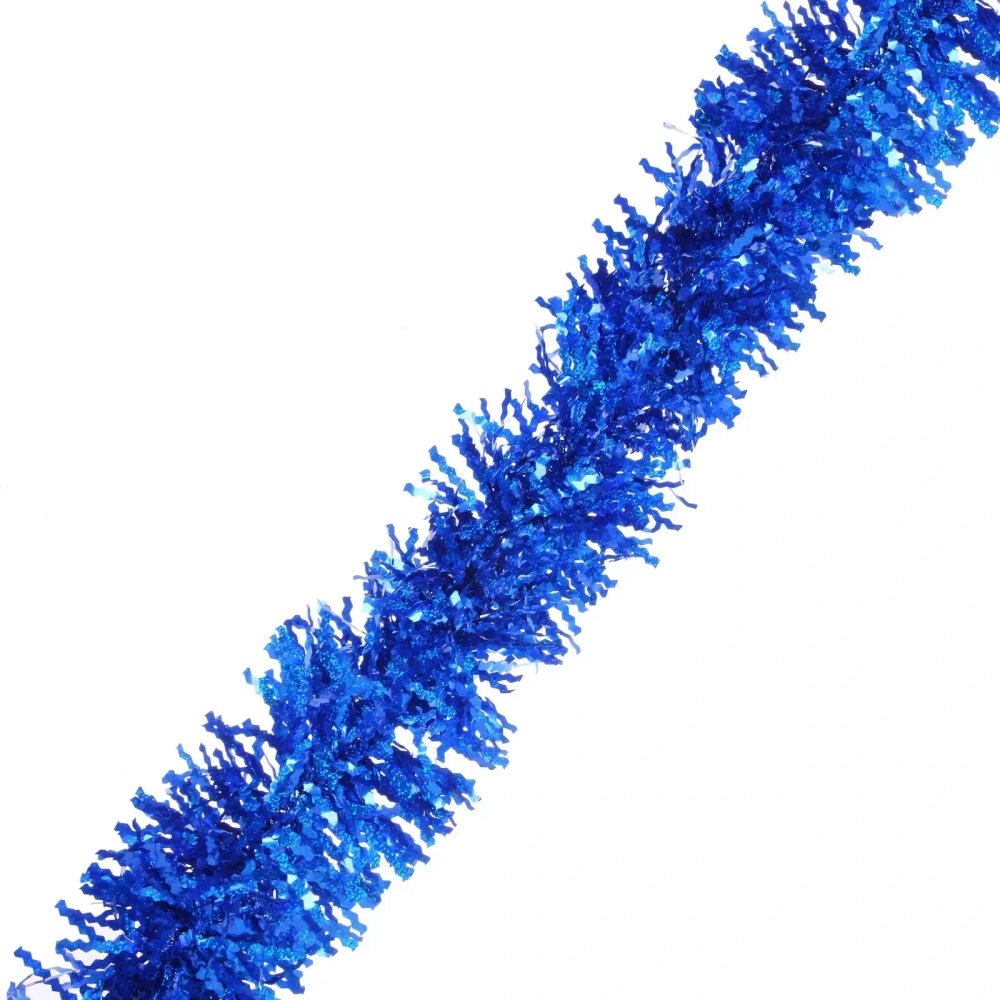 Мишура 2м 15см «Голограмма волна», Синий