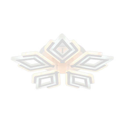 Потолочный светодиодный светильник 85Вт, 6240лм, 3000-6000K, Ra>80, плавная регулировка мощности, изменение цветовой температуры, пульт, металл/акрил, белый