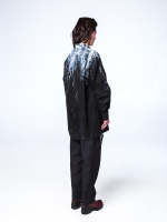 Рубашка "Черномор" с окрашиванием. Черно-белая