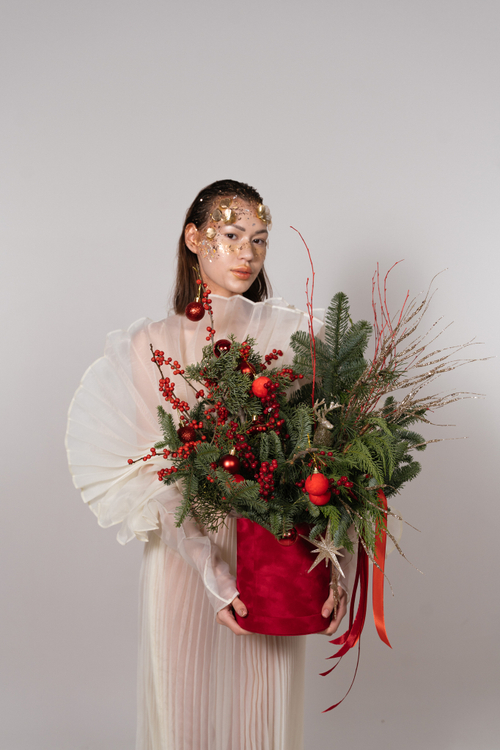 Новогодняя композиция "Тихая роскошь"