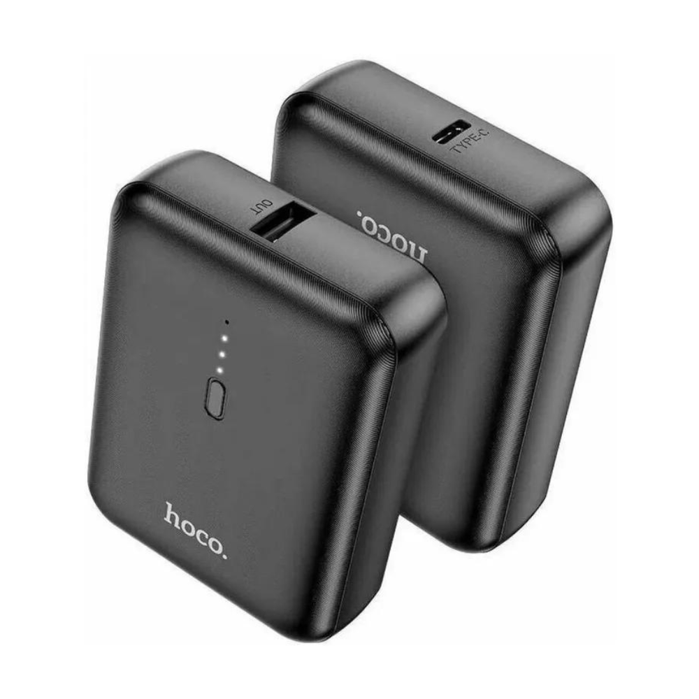 Портативное зарядное устройство (повербанк) Hoco J96 Strider, 5000mAh, 1xUSB, 2A, Li-ion + USB-A кабель USB-C, черный