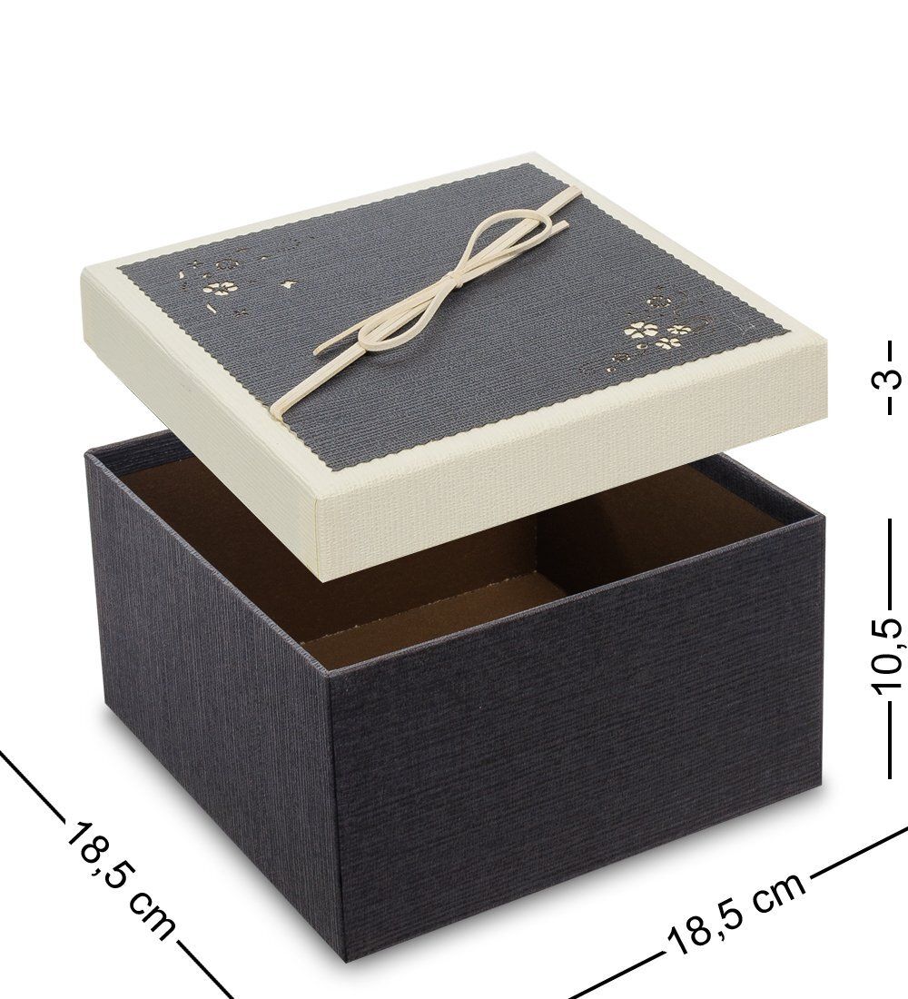 WF-81-A Набор коробок из 3шт «Квадрат» цв.графитовый