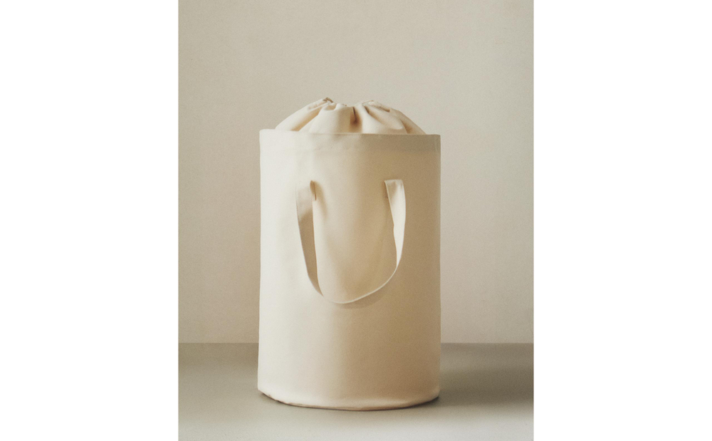 Zara Home Корзина из хлопка, цвет бежевый, 47 см