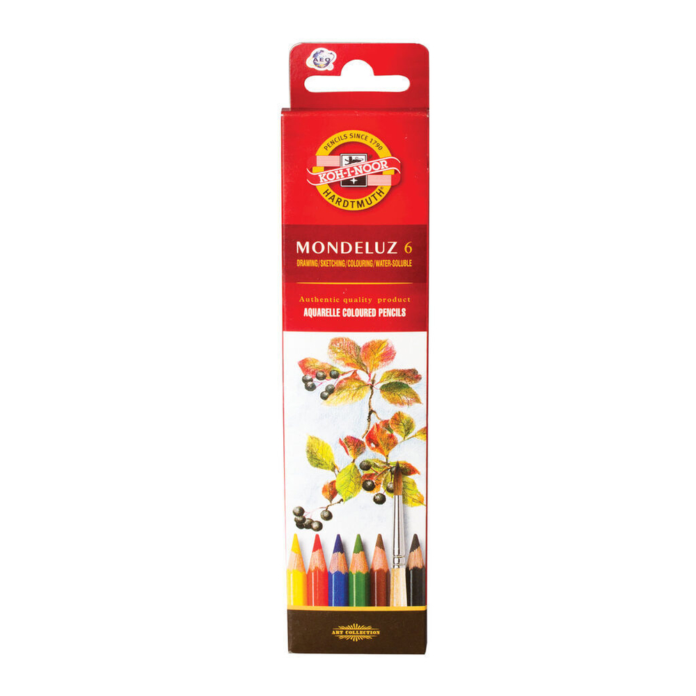 Карандаши цвет. акварельные  6цв Koh-I-Noor "Mondeluz"