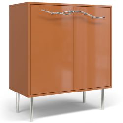 Комод Арт Колор Стайл Сильвер с 2 полками Томленый оранжевый