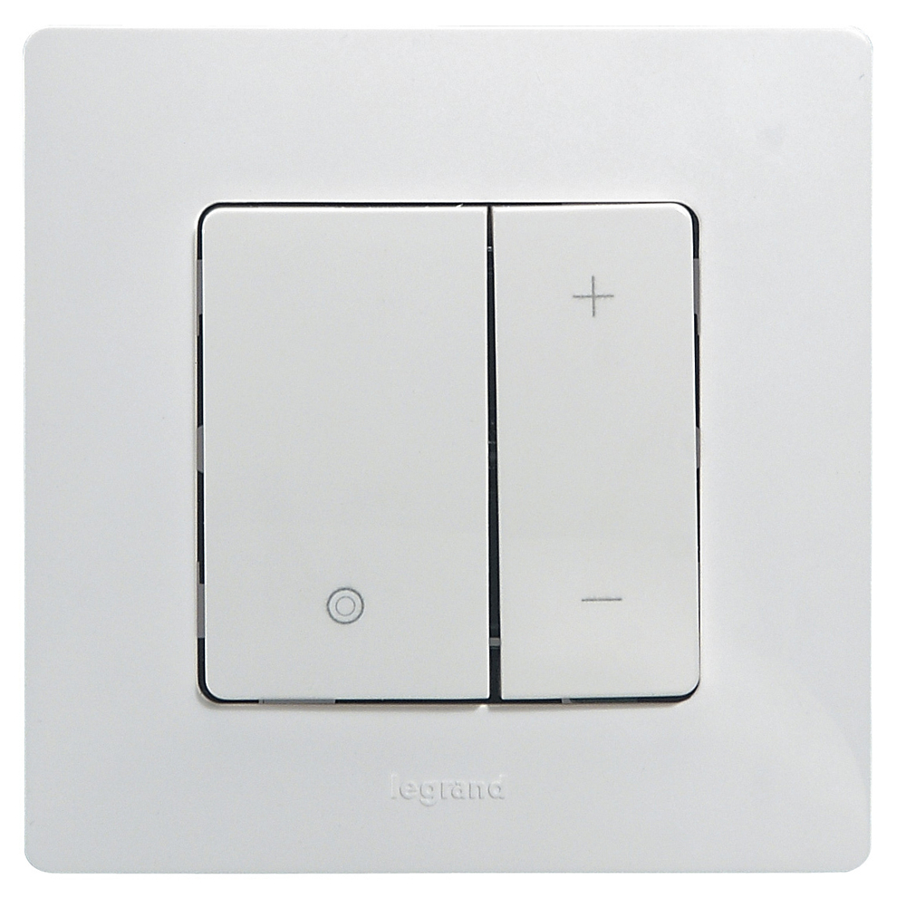 Диммер нажимной универсальный LED 400Вт без нейтрали - алюминий ETIKA Legrand