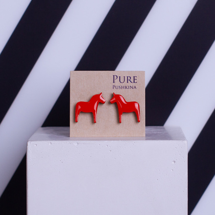 Серьги - Символ Года - Алый