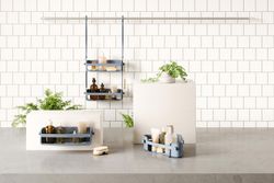 Органайзер для душа Flex Adhesive, голубой