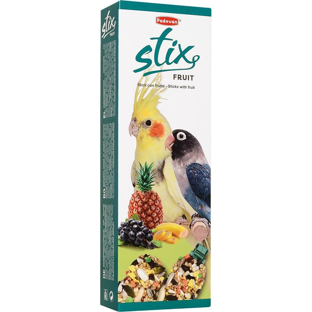 Padovan STIX FRUIT PARROCCHETTI палочки с фруктами Лакомство для средних попугаев 100г Padovan STIX FRUIT PARROCCHETTI палочки с фруктами Лакомство для средних попугаев 100г