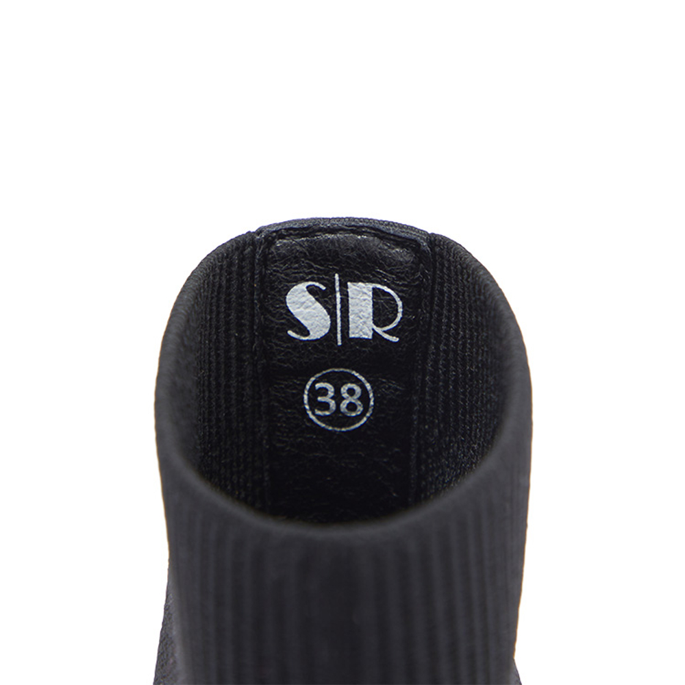 SMILEREPUBLIC Half Knee Sock Boots, High Top Knee High Knee high Boots Women"s Black