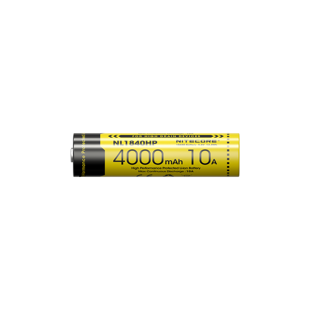 Аккумулятор Nitecore NL1840HP, li-ion, 3.6 В, 10 А, 4000 мАч, 18650