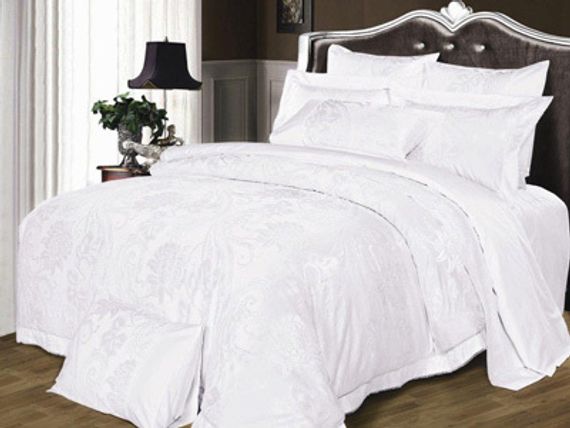 Простынь без резинки 275х280 в сатине БЕЛАЯ арт.623 ASABELLA Италия.