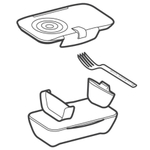 Ланч-бокс black+blum, bento box, 500 мл, бирюзовый