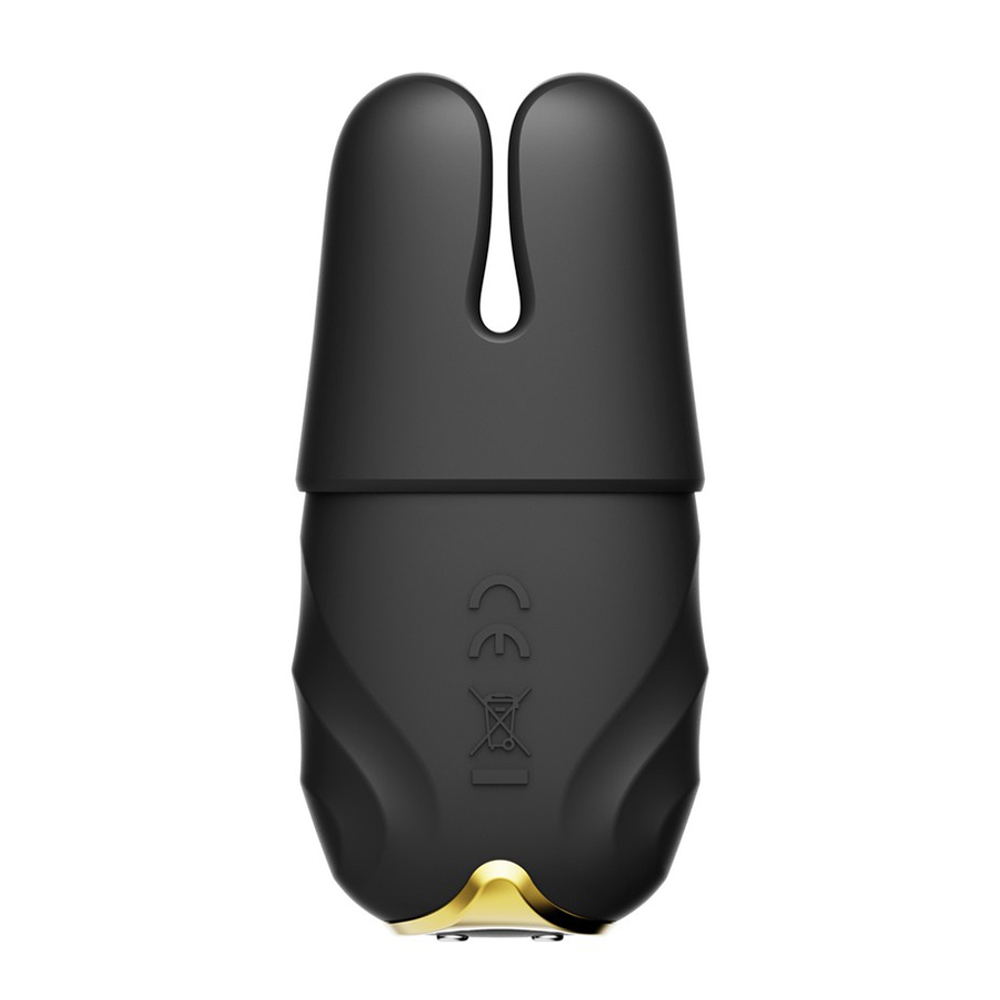 Черные виброзажимы на соски с пультом ДУ и управлением через приложение Zalo Nave Vibrating Nipple Clamps Obsidian Black