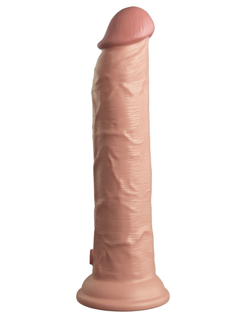 Телесный фаллоимитатор 9" Silicone Dual Density Cock - 25,4 см.