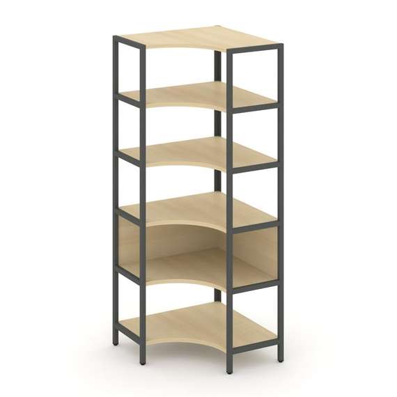 Shelf System Односекционный угловой стеллаж пятиярусный SN.STMU-511 Акация Лорка/Металл Антрацит 810