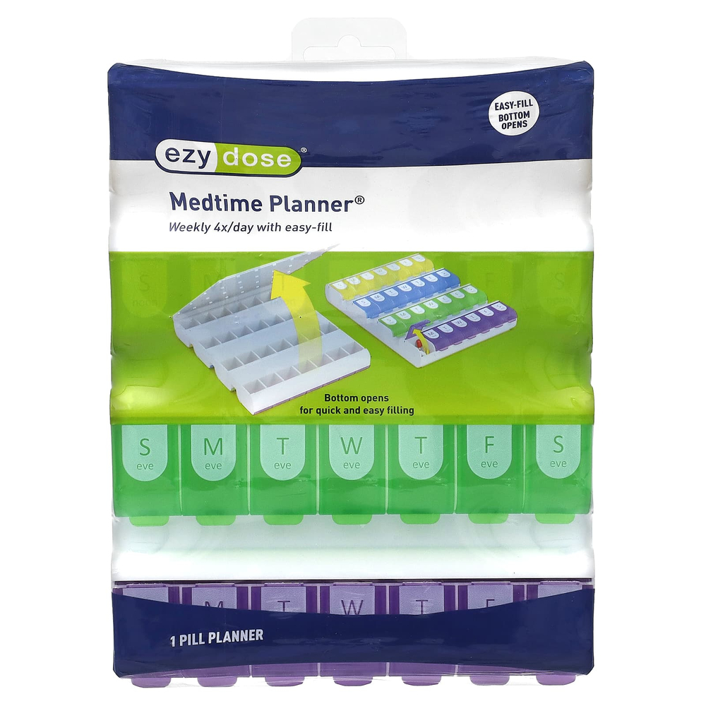 Ezy Dose, еженедельно, 4 шт. в день, с Easy-Fill, 1 шт.
