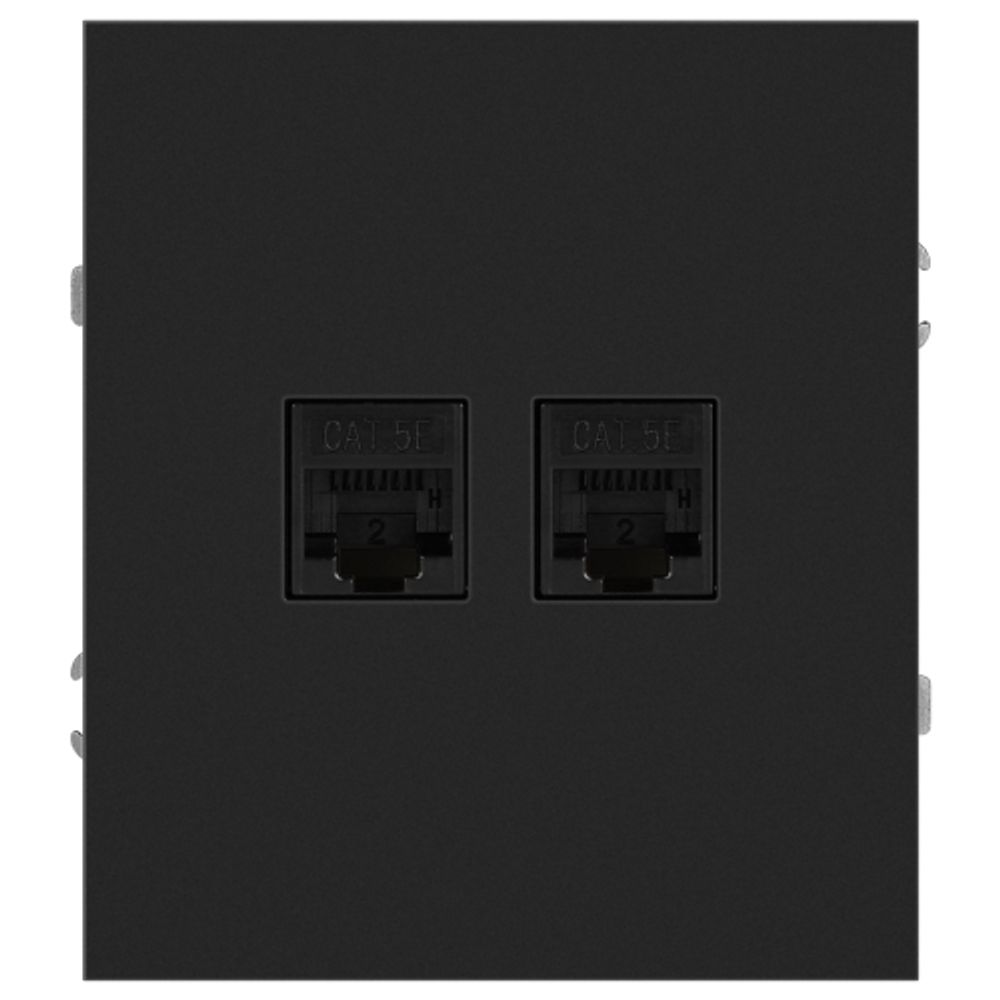 Розетка ЭРА Arktik 16-3108-05 информационная двойная 2XRJ45 антрацит | Эра Arktik