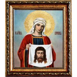 Вероника Кровоточивая Святая мученица. Икона на холсте.