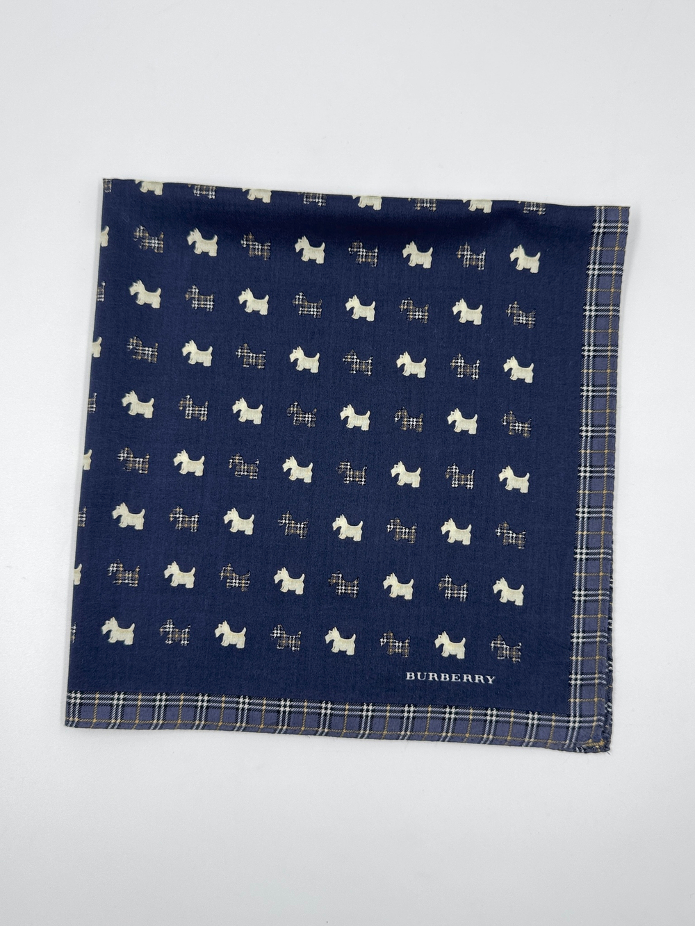 Платок синий с собачками Burberry