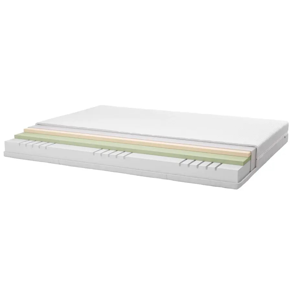 Каркас кровати с местом для хранения и матрасом - IKEA NORDLI, 200х90 см, матрас жесткий, черный, НОРДЛИ ИКЕА