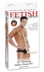 Вибрострапон полый на ремнях телесн Fetish Fantasy Series 10 Vibrating Hollow (Цвет: телесный)