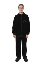 Толстовка Ymkashix Puff Zip велюровая черная