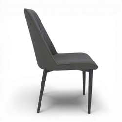 Стул "Софти" (арт. 325), велюр Бренди В28 антрацит, ножки черные