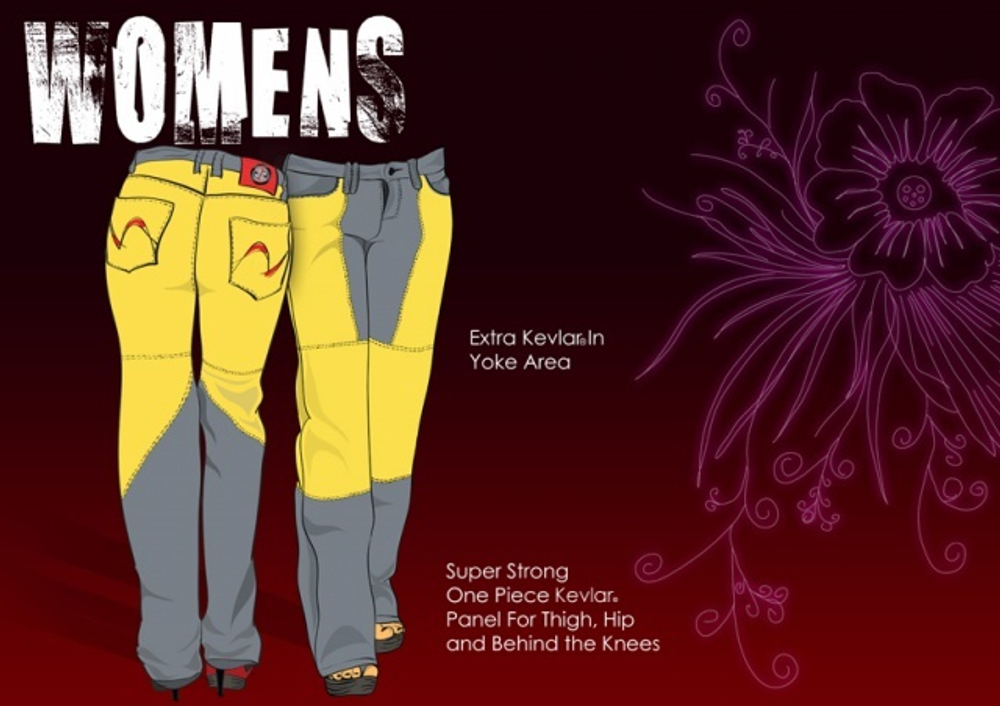 Мотоджинсы женские Sartso Killer Flower