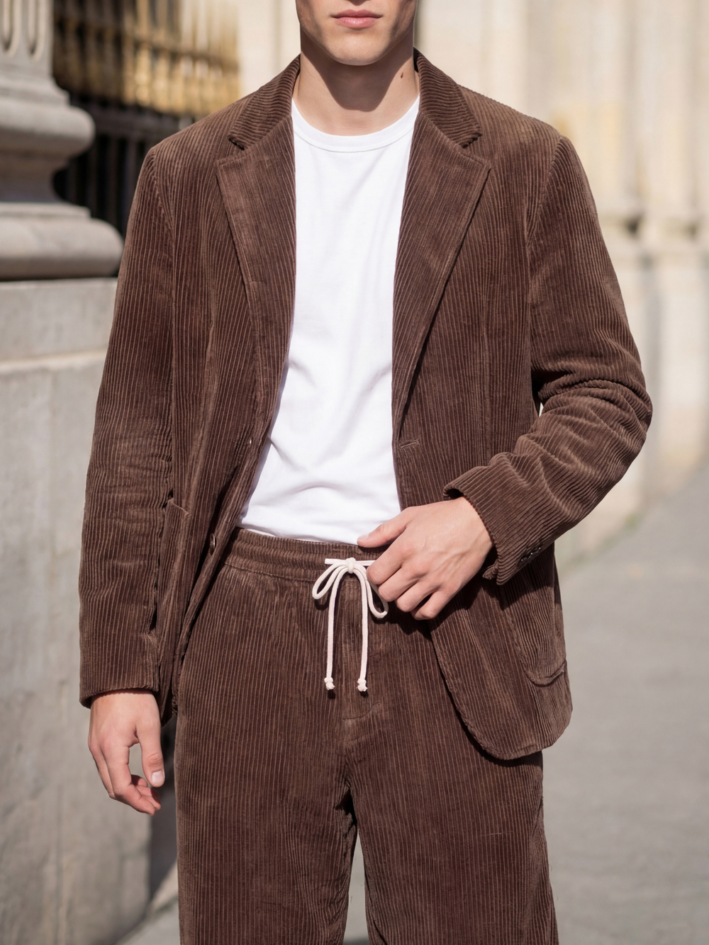 Вельветовый оверсайз коричневый