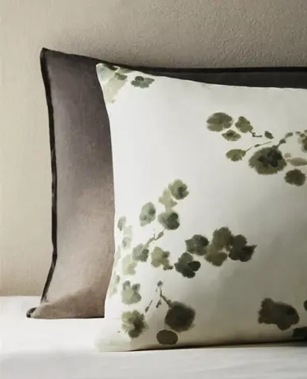 ZARA HOME НАВОЛОЧКА С ПРИНТОМ, ЗЕЛЕНЫЙ