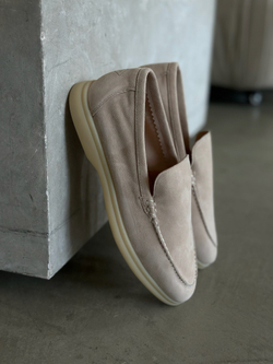 Лоферы из натуральной замши