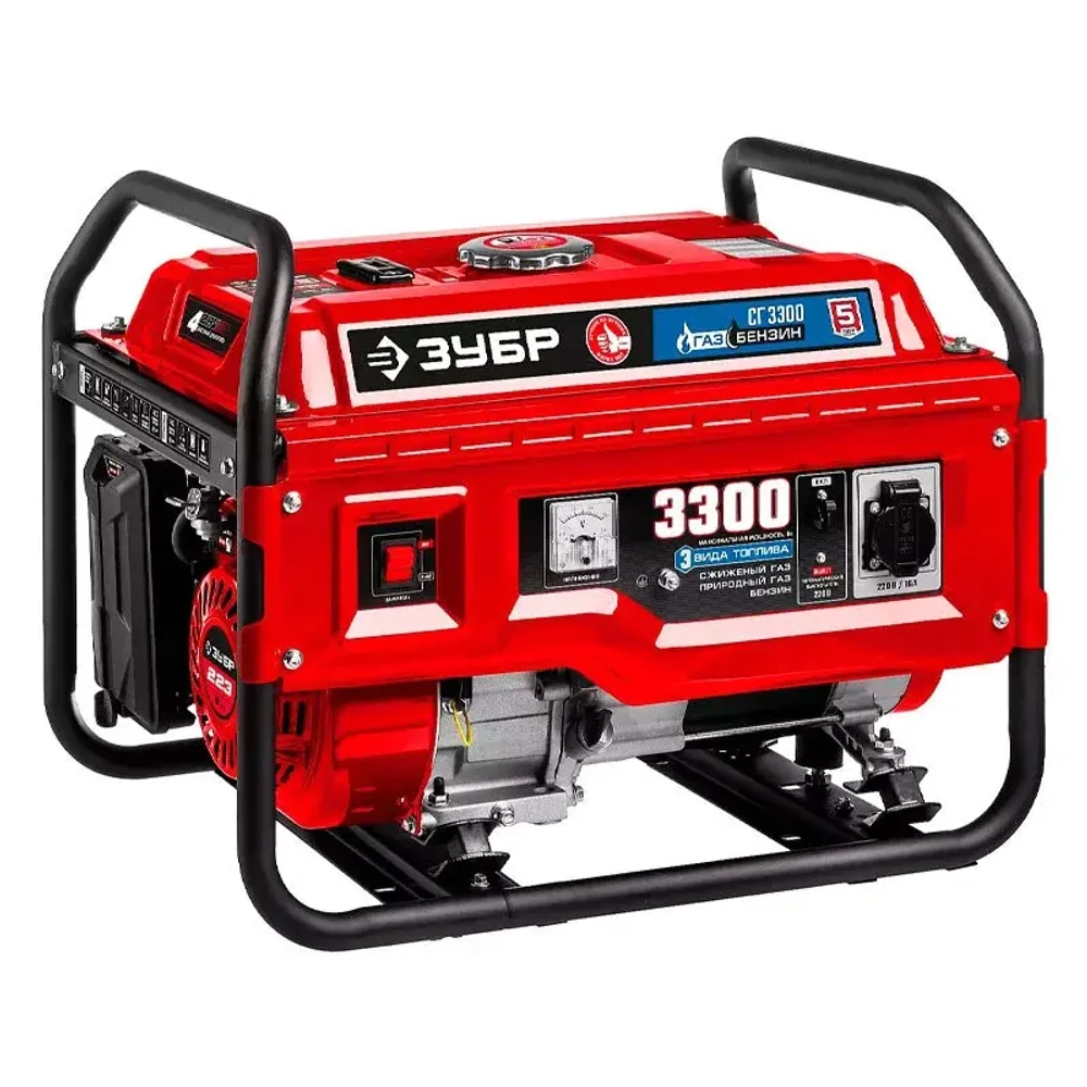 ЗУБР СГ-3300 гибридный бензиновый генератор