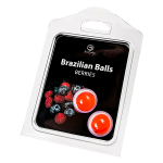 Набор из 2 шариков с массажным маслом с ароматом ягод Secret Play Brazilian Balls