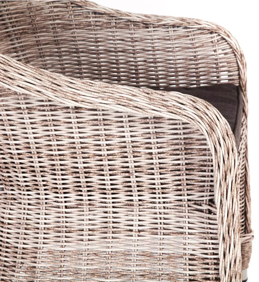 "Равенна" плетеное кресло из искусственного ротанга, цвет бежевый