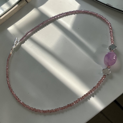 Чокер. Лавандовый клевер. Аметист